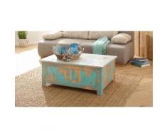 Home affaire Couchtisch Truhe aus massiver Kiefer mit 1 Klappe blau, »Molly«, FSC®-zertifiziert