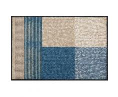 Fußmatte blau, L/B: 75/50cm, 7mm, »Lanas«, fußbodenheizungsgeeignet, strapazierfähig, WASH+DRY BY KLEEN-TEX