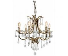 Kronleuchter gold, H/Ø ca. 50/56 cm, Energieeffizienzklasse: A++, pflegeleichte Oberfläche, heine home