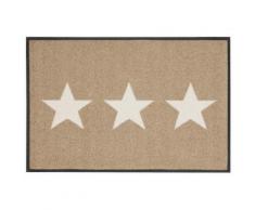 Fußmatte »Stars« beige, L/B: 75/50cm, 7mm, strapazierfähig, WASH+DRY BY KLEEN-TEX