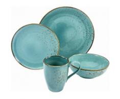 CREATABLE CreaTable Geschirr-Set »NATURE COLLECTION« blau, spülmaschinengeeignet