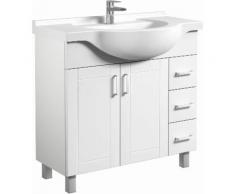 Welltime Waschtisch weiß, »Eternal«, Hochglanz-Fronten, Soft-Close-Funktion, FSC®-zertifiziert