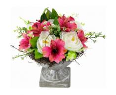 Kunstpflanze rosa, B/T/H, »Gesteck Ranunkel in Pokal«, yourhome