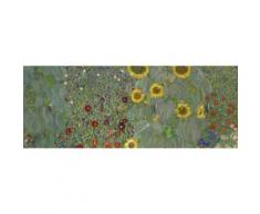 Home affaire Schlüsselbrett »Klimt, G.: Garten mit Sonnenblumen« grün, B/H