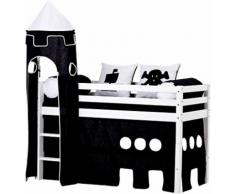 Hoppekids Halbhohes Bett »Pirat« schwarz, Liegefläche 90/200cm, FSC®-zertifiziert