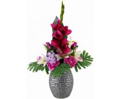 Kunstpflanze rosa, B/T/H, »Arrangement Gladiole / Rosen in Vase«, yourhome