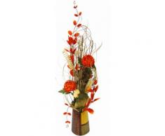 Kunstpflanze »Arrangement Chrysanthemen in Vase« orange, B/T/H, yourhome
