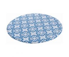 MY HOME SELECTION Badematte blau, Rund 80cm, 14mm, »Kacheln«