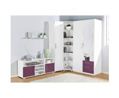 Jugendzimmer-Set lila, mit 2-trg. Kleiderschrank, yourhome
