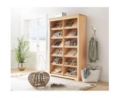 Home affaire Schuhregal aus massiver Kiefer beige, »Lauma«, FSC®-zertifiziert