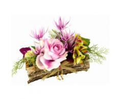 Kunstpflanze lila, B/T/H, »Gesteck Rose in Schale«, yourhome