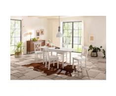 Home affaire Essgruppe weiß, 160-199/80cm & 4er-Pack Stühle, »Sevilia«, FSC®-zertifiziert