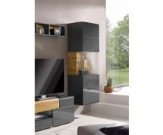 Hängevitrine grau, »Toledo«, Hochglanz-Fronten, FSC®-zertifiziert, yourhome