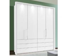 Panorama-Falttürenschrank in 3 Breiten »Loft« weiß, Breite 200cm, mit Schubkästen, WIEMANN