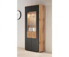 Vitrine grau, »Wobona«, pflegeleichte Oberfläche, FSC®-zertifiziert, yourhome