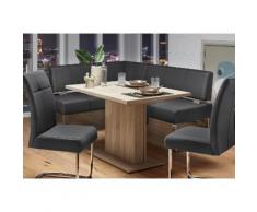 Eckbank schwarz, Schwarz, pflegeleichtes Kunstleder, FSC®-zertifiziert, yourhome