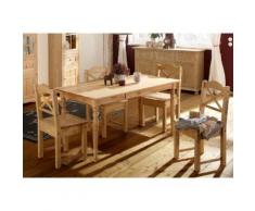 Home affaire Essgruppe »Vanda« beige, Tisch 120cm breit + 4 Stühle, FSC®-zertifiziert