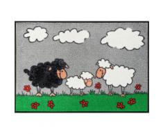 Fußmatte grau, L/B: 75/50cm, 7mm, »Sheep Family«, WASH+DRY BY KLEEN-TEX