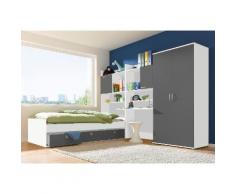 Rauch PACK`S Jugendzimmer-Set grau, Mit 2-trg. Kleiderschrank