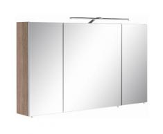 OPTIFIT Spiegelschrank mit LED Beleuchtung und Soft-Close-Funktion »Doha« braun, Soft-Close-Funktion