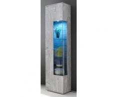 Vitrine grau, pflegeleichte Oberfläche, yourhome