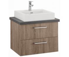 OPTIFIT Waschtisch »Doha« braun, Beckenform eckig, Soft-Close-Funktion