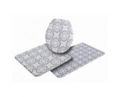 MY HOME SELECTION Badematte »Kacheln« grau, 3-tlg Hänge-WC-Set, 14mm