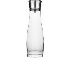 Glaskaraffe mit Edelstahl-Ausgießer transparent, ChG