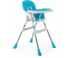Hochstuhl mit verstellbarem Ablagebrett blau, »Basic türkis/weiss«, CHIC4BABY