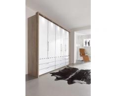 Panorama-Falttürenschrank in 3 Breiten braun, Breite 250cm, »Loft«, mit Schubkästen, WIEMANN