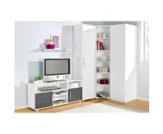 Jugendzimmer-Set grau, mit 1-trg. Kleiderschrank, yourhome
