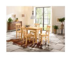 Home affaire Essgruppe beige, 160-199/80cm & 4er-Pack Stühle, »Madrid«, FSC®-zertifiziert