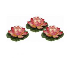 Kunstpflanze rosa, »Seerose auf Blatt mit Glas«, yourhome