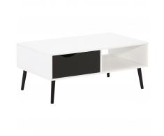Couchtisch Oslo (98x60, schwarz-weiß)