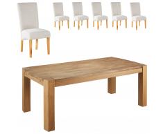 Essgruppe Goliath/Tom (100x200, 6 Stühle, beige)