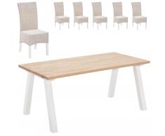 Essgruppe Stouby/Rio (180x90, 6 Stühle)