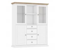 Highboard Pariso mit Lamellentüren (Two-Tone)