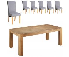 Essgruppe Goliath/Tom (100x200, 6 Stühle, grau)