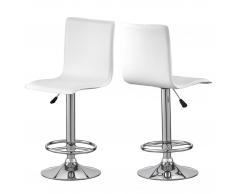2er-Set Barhocker Bagenkop (höhenverstellbar, weiß)