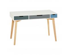 Schreibtisch Gudbjerg (60x120, 3 Schubladen, weiß)