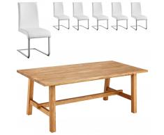 Essgruppe Lendrup/Move (200x95, 6 Stühle, weiß)