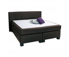 Boxspringbett Helsinki (180x200, Stoff, braun)