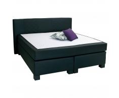 Boxspringbett Helsinki (180x200, Stoff, schwarz)