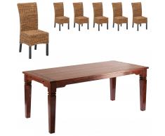 Essgruppe Cuba/Rio (90x178, 6 Stühle)