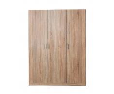 Kleiderschrank Danny (3-türig, Eiche)