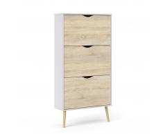 Schuhschrank Oslo (3 Klappen, eiche)