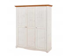 Kleiderschrank Lotta (3-türig, Kiefer, weiß)