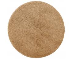Microfaser-Badematte Uni de Luxe (ø 60 cm, hellbraun)