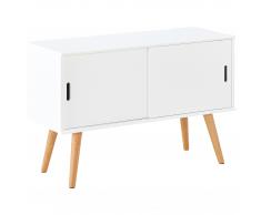 Kommode Mitra (2 Türen, Eiche, weiß)