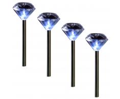 Solarleuchte Diamant (4er-Set)